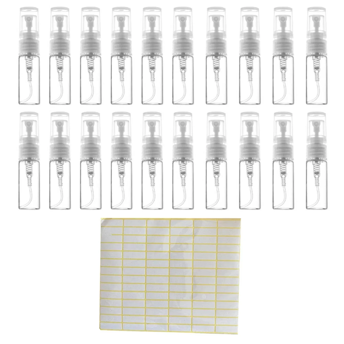 50Pcs 3ML Spray Bottle Small Cosmetic Packing Atomizer Perfume Bottles Atomizing Spray Liquid Container for Travel