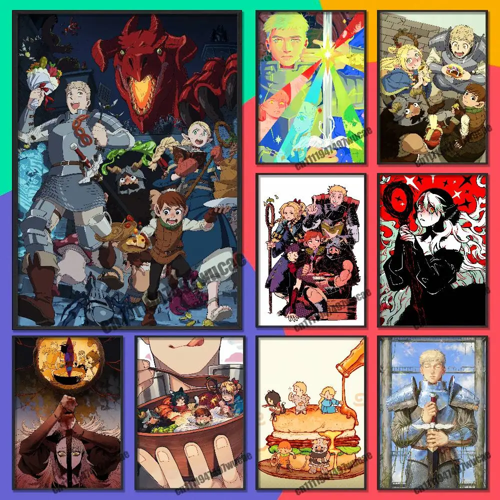 For Delicious in Dungeon Poster Cover Wall Murals Home Custom Self-adhesive Decoration Sticker Playbill Film