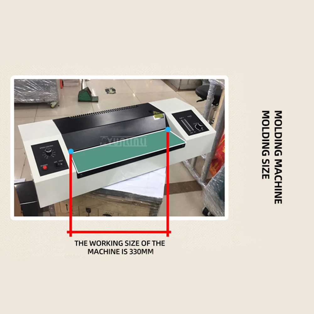 Laminating Machine Mother Film Heating and Gluing machine 4 Rollers Iron Shell Sealing Machine PD-330T