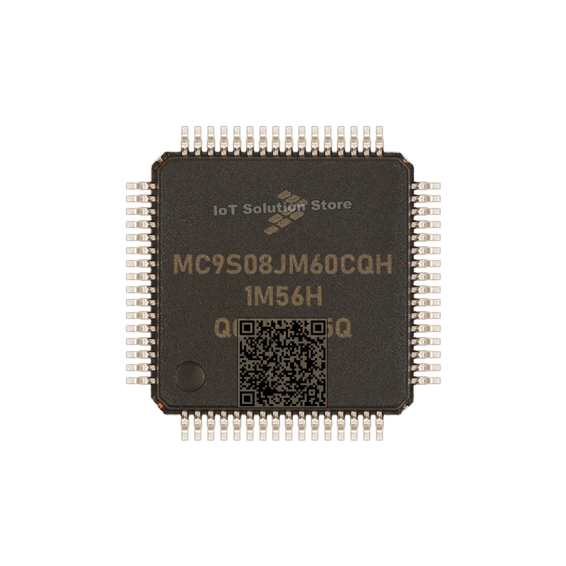 MC9S08JM60CQH S08JM 8-bit MCU, S08 core, 60KB Flash, 48MHz, QFP64 Package 14x14x2.2mm