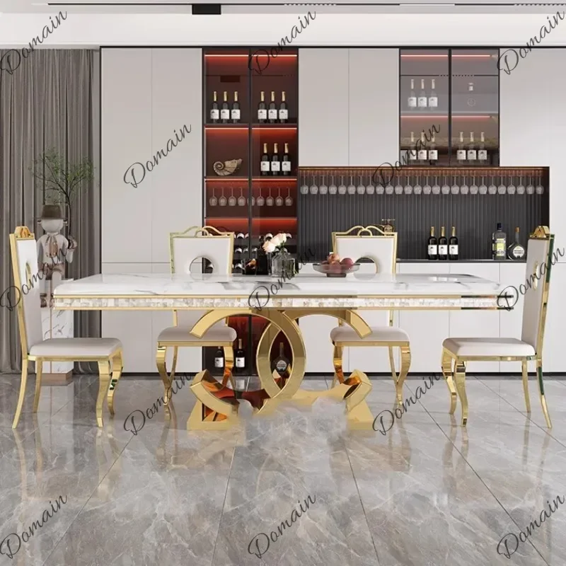IOB Kitchen Marble Dining Table Restaurant Side Chairs Living Room Study Dining Table Writing Office Muebles Commercial Furnitur