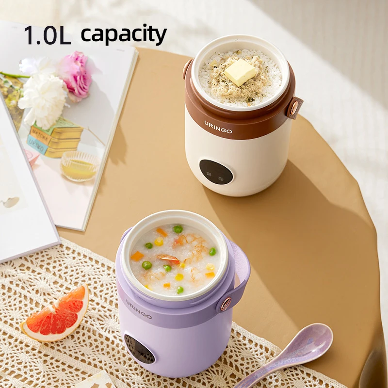 Portable Electric Stew Cup Intelligent Cooking Pot 1L Mini Kettle Slow Cooker Stewing Cubilose Porridge Soup Multi Cooker