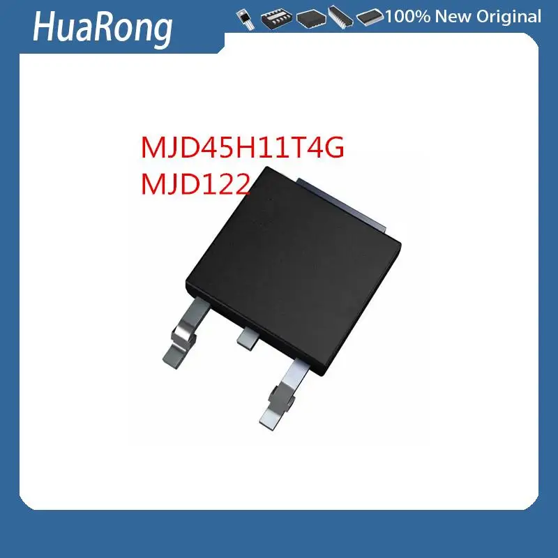 50PCS/LOT       MJD45H11T4G    J45H11G    5H11G     MJD122     8A 100V      TO-252-2