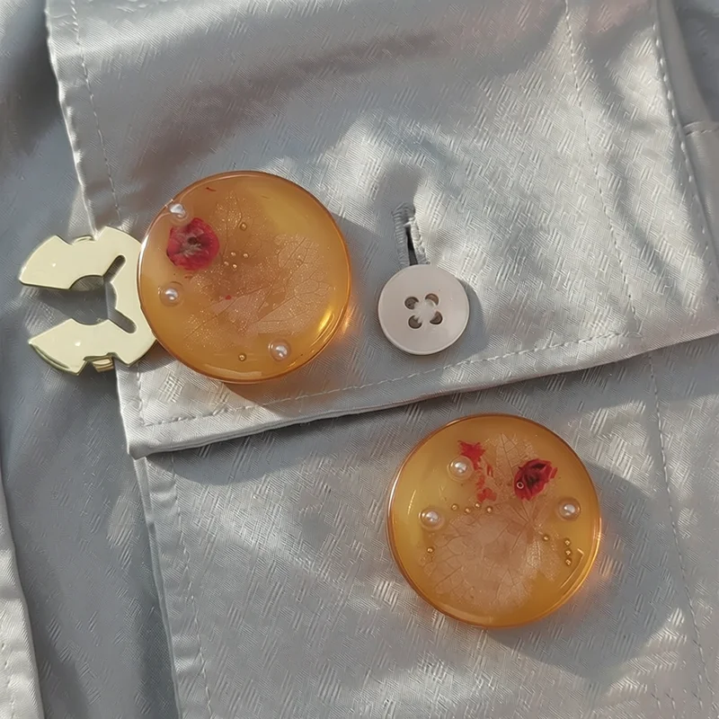 2 Pièces – Cache-boutons en perles de haute qualité, motif floral, pour vêtements DIY, boutons décoratifs mignons pour chemises et manches