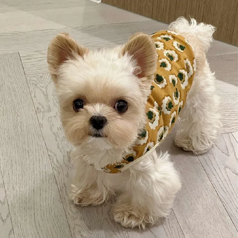 

Kapok Vest Pet Puppy Warm Clothes Teddy Open Button Shirt Schnauzer Winter Clothes Thickened Sleeveless Cotton Coat