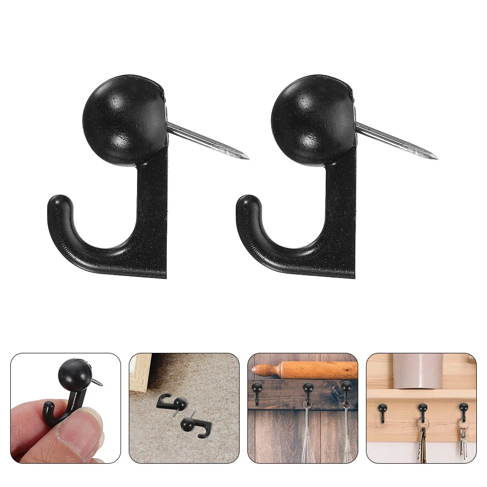 100 Pcs Hook Hanger Daily Use Thumbtacks Decorative H-nail Push Pin Steel Portable