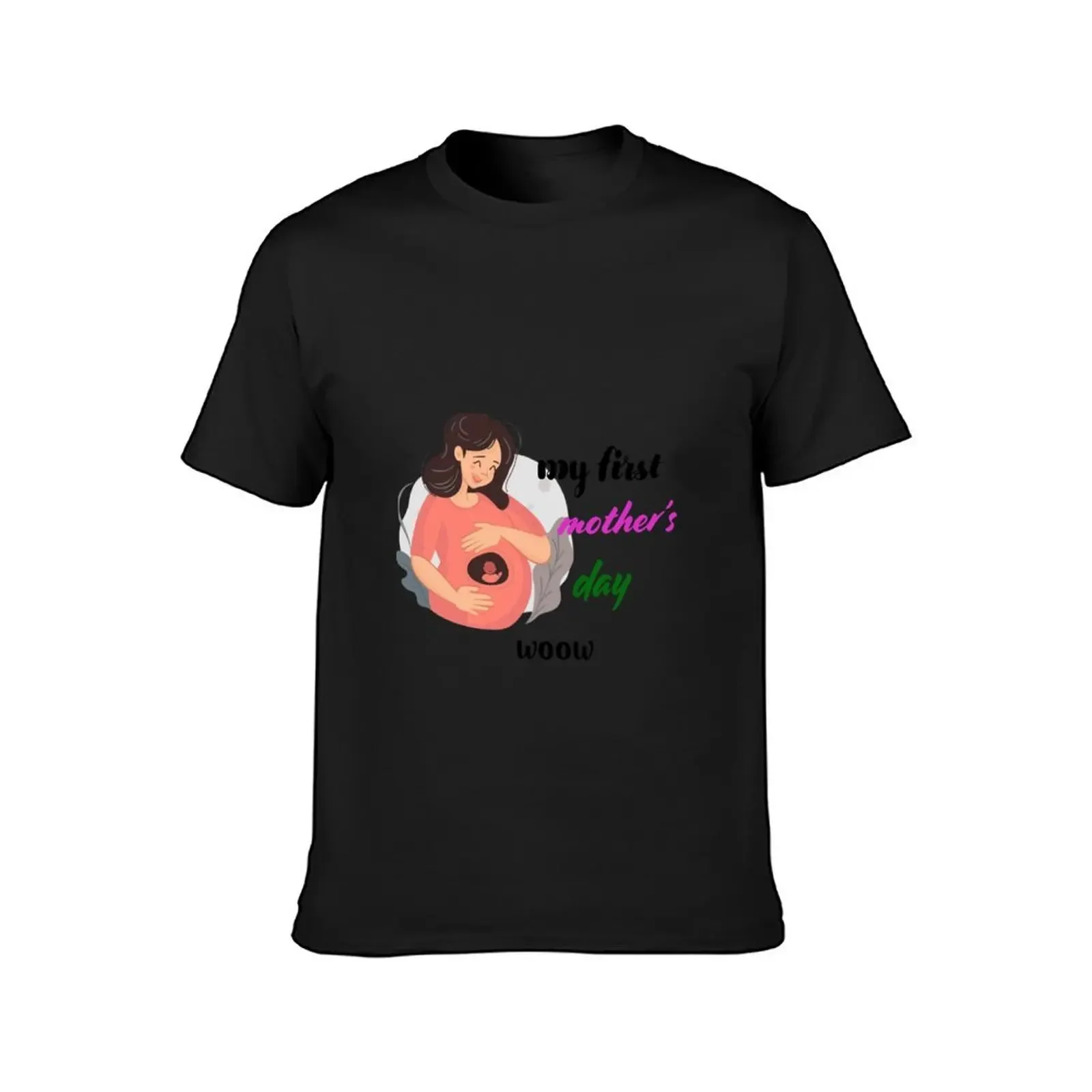 First Mothers Day woow T-Shirt aesthetic clothes summer top customs design your own T-shirts for men cotton