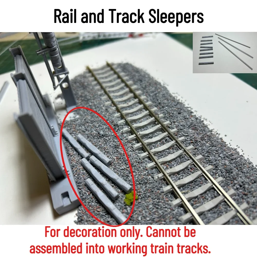 Model Railway Sand Table Layout HO Scale Custom Size 1/87 3D Printed Rail and Track Sleepers Train Track Hobby Upgrade Part
