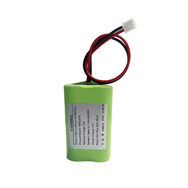 

Paquete de batería de iones de litio recargable 2S1P 18650, 7,4 V, 3000mAh, adecuado para cámara eléctrica de juguete, iluminaci