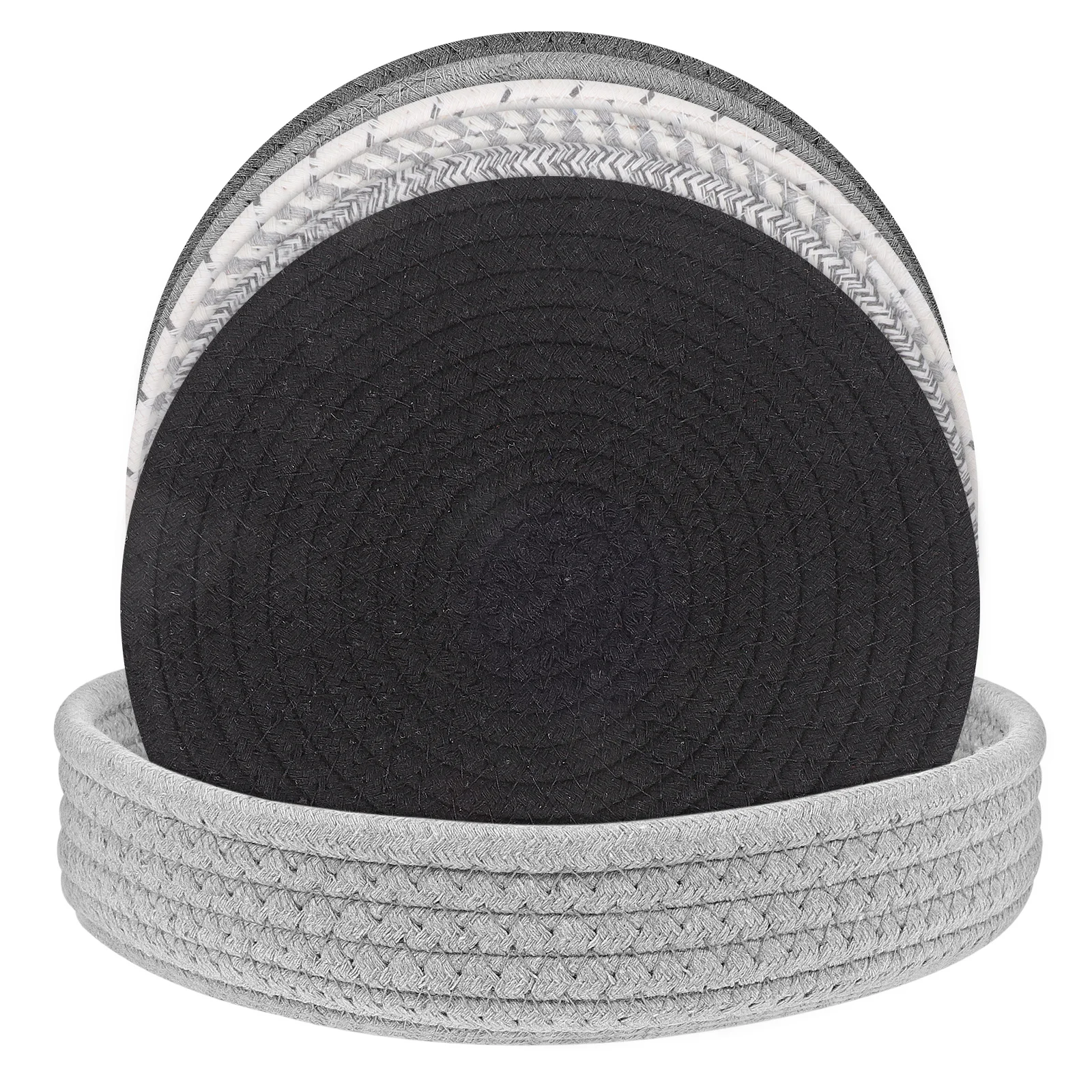 

1Set Hot Pot Holder Cotton Round Placemat Heat Resistant Table Protector Trivet for Kitchen Dining Table Pot Pad with