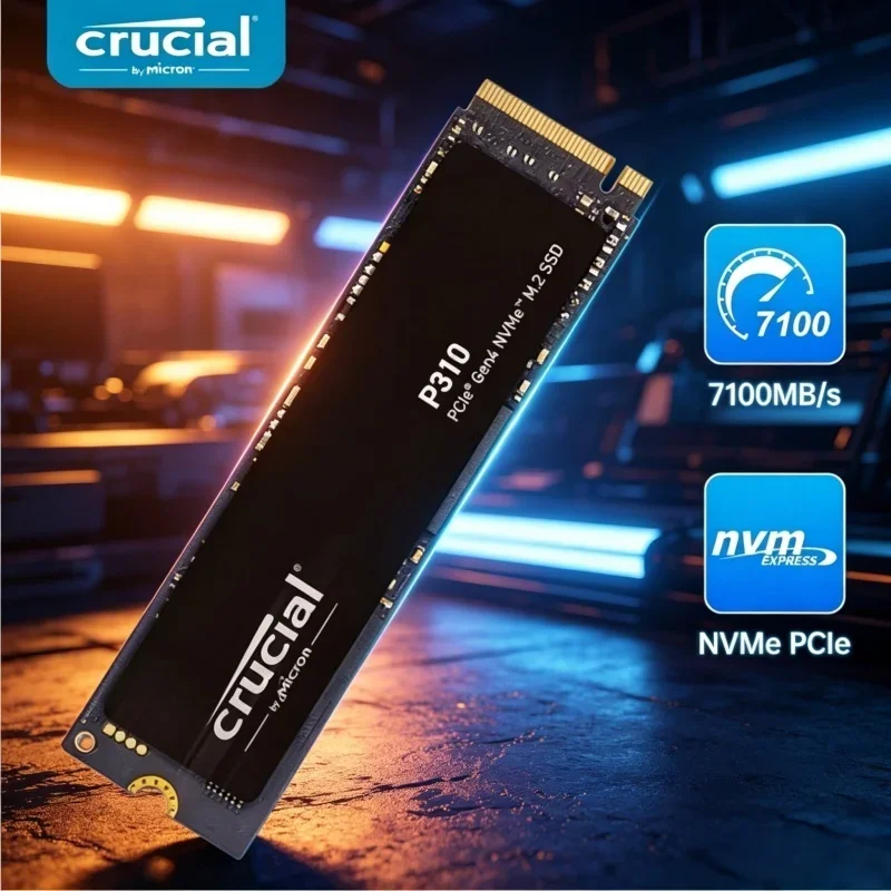 

3D NAND NVMe M.2 SSD P310 1TB 2TB 2280 PCIe Gen4 Up to 7 Crucial 100 MB/s OEM PACKAGE PC Internal Solid State Drive