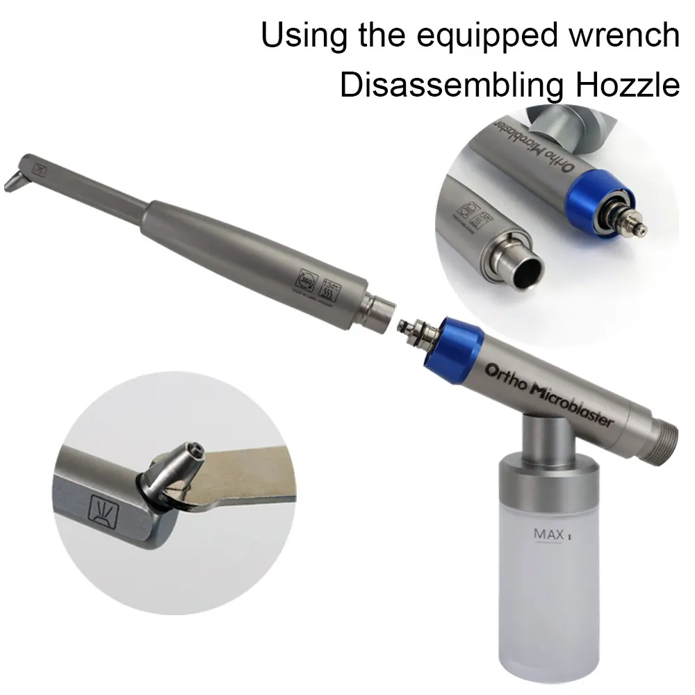 Dental 2in1 Aluminum Oxide sandblasterwith Internal water spray Micro Blaster Alumina Gun Fit 4HOLES coupling Dentistry Tool