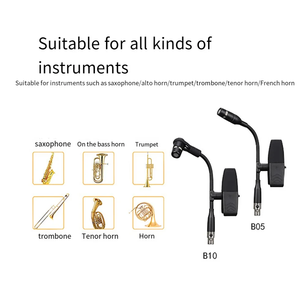 

Instrument Microphone Gooseneck Microphone 10-meter Extension Cable High Fidelity Noise Reducing Shock-absorbing