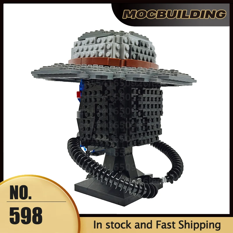 Movie Helmet MOC Building Blocks White General Bust Technology Bricks DIY Assembly Collection Toy Display Xmas Gifts