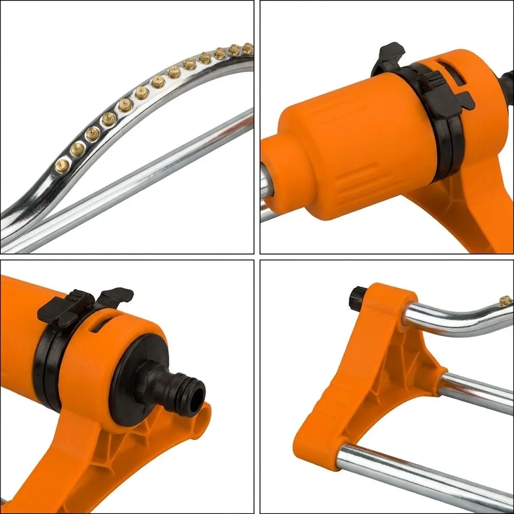 Adjustable Swinging Sprinkler for Garden Lawn Irrigation with Built in Cleaning Needle and Quick Connect Fitting