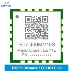 TI CC1101 Module 915/868/433MHZz EBYTE E07-400MM10S E07-900MM10S 10dBm 1.5km Stamp Hole SMD Module RSSI Ultra Small Size