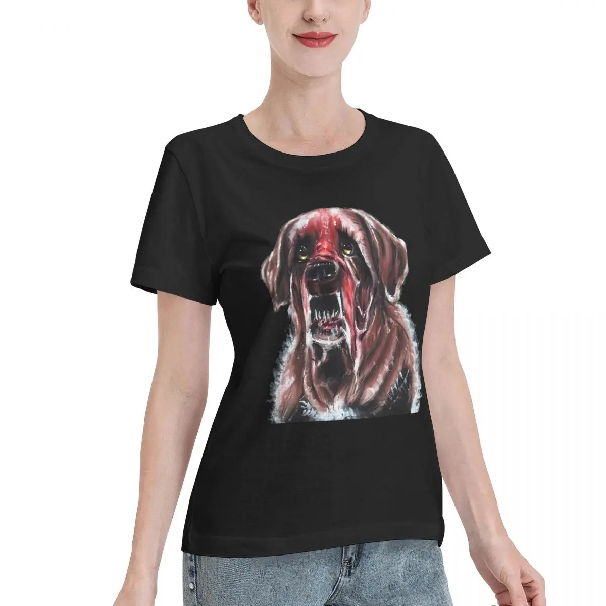 Discount Cujo 80s Horror Women's T-shirt Minimalist Comfy Daily Top