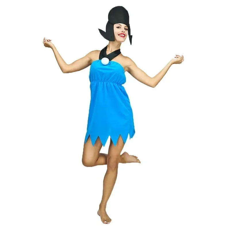 زي رجل الكهف XT8Womens Wilma للرجال البالغين The Flintstone's Barney Rubble Party Supply Caveman@XT6!