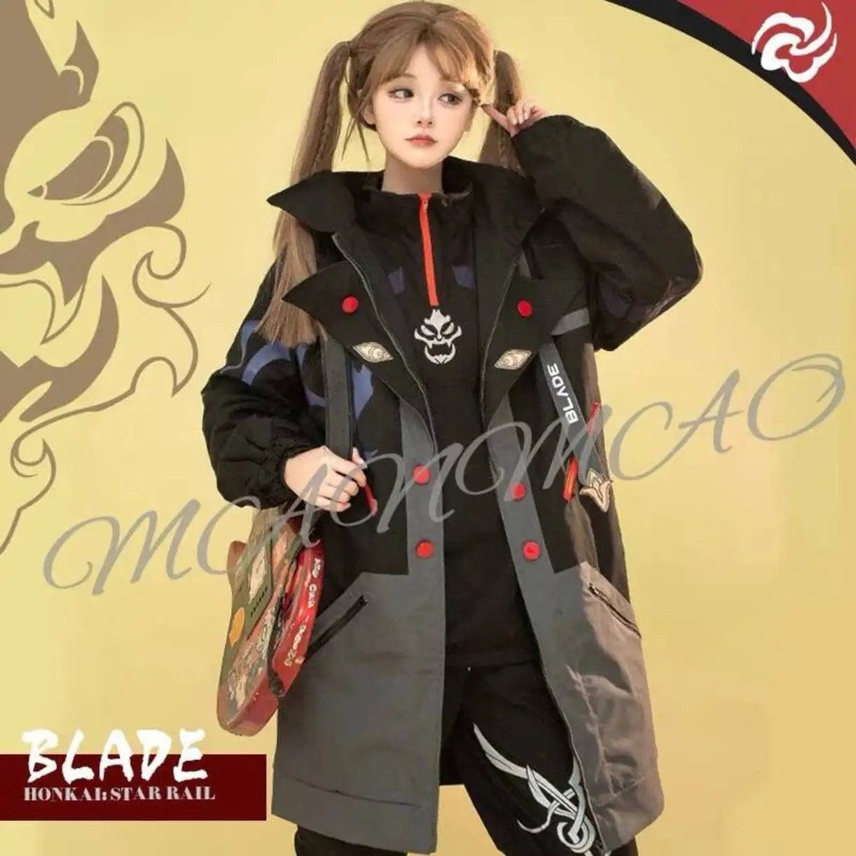 

Anime Honkai: Star Rail Cosplay Blade Women Men Loose Acg Jacket Coat Hooded Hoodie Windbreak Pants Set Full Suit Carnival Costu