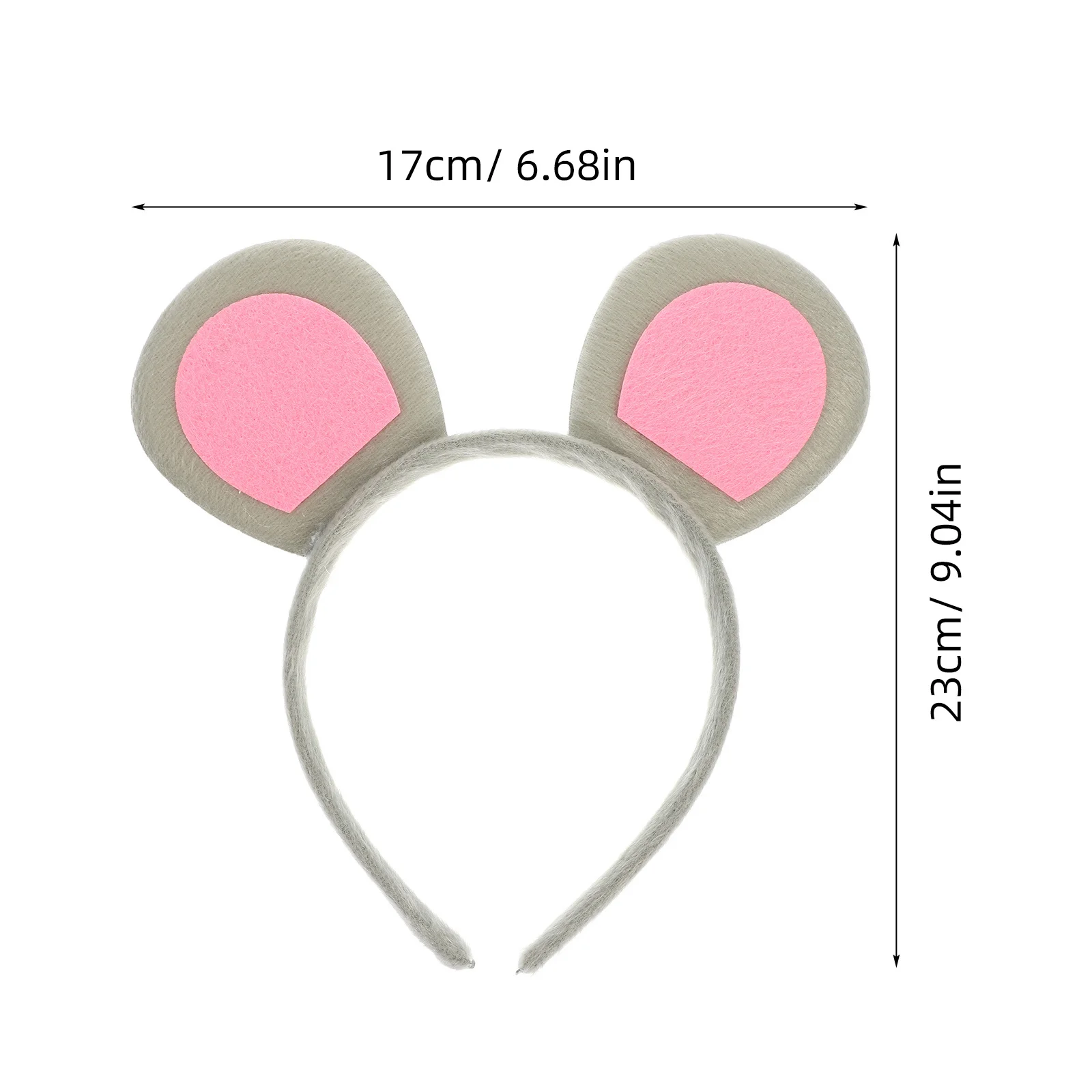 2Sets Mouse Headband Bow Tie Tail Cosplay Set Costume Supplies Party Fashion Show Mouse Cosplay Set