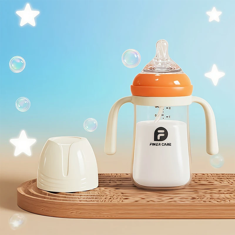 Детская бутылочка емкостью 240 мл, подходит для воды и смеси, с ручкой и крышкой, легко держать, бутылочка для кормления унисекс - идеальный подарок