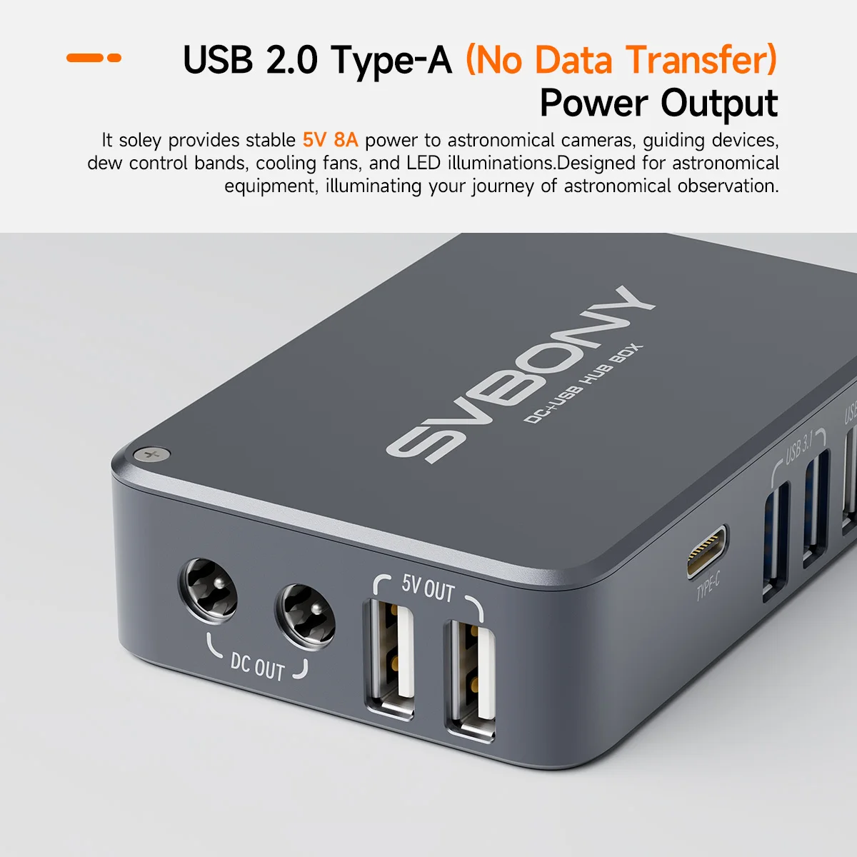 Svbony SV241 Astronomy Micro DC+USB HUB Box USB3.1 High-speed Readout Output & Type-C Interface for Astrophotography