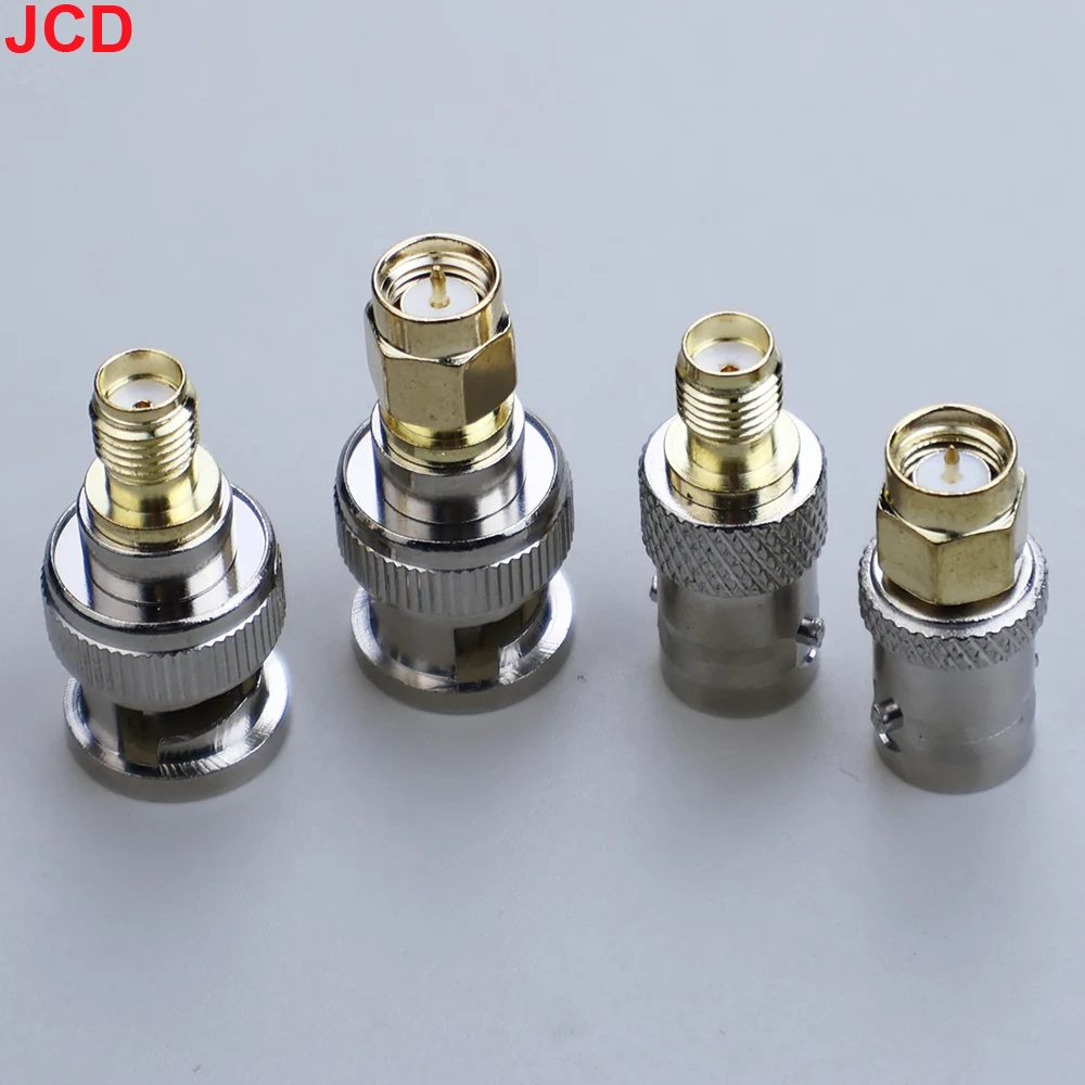 BNC Female Male to SMA Plug Jack Straight RF Connector For Wireless LAN Devices Coaxial Cable WiFi Ham or Handheld Radios Adapte
