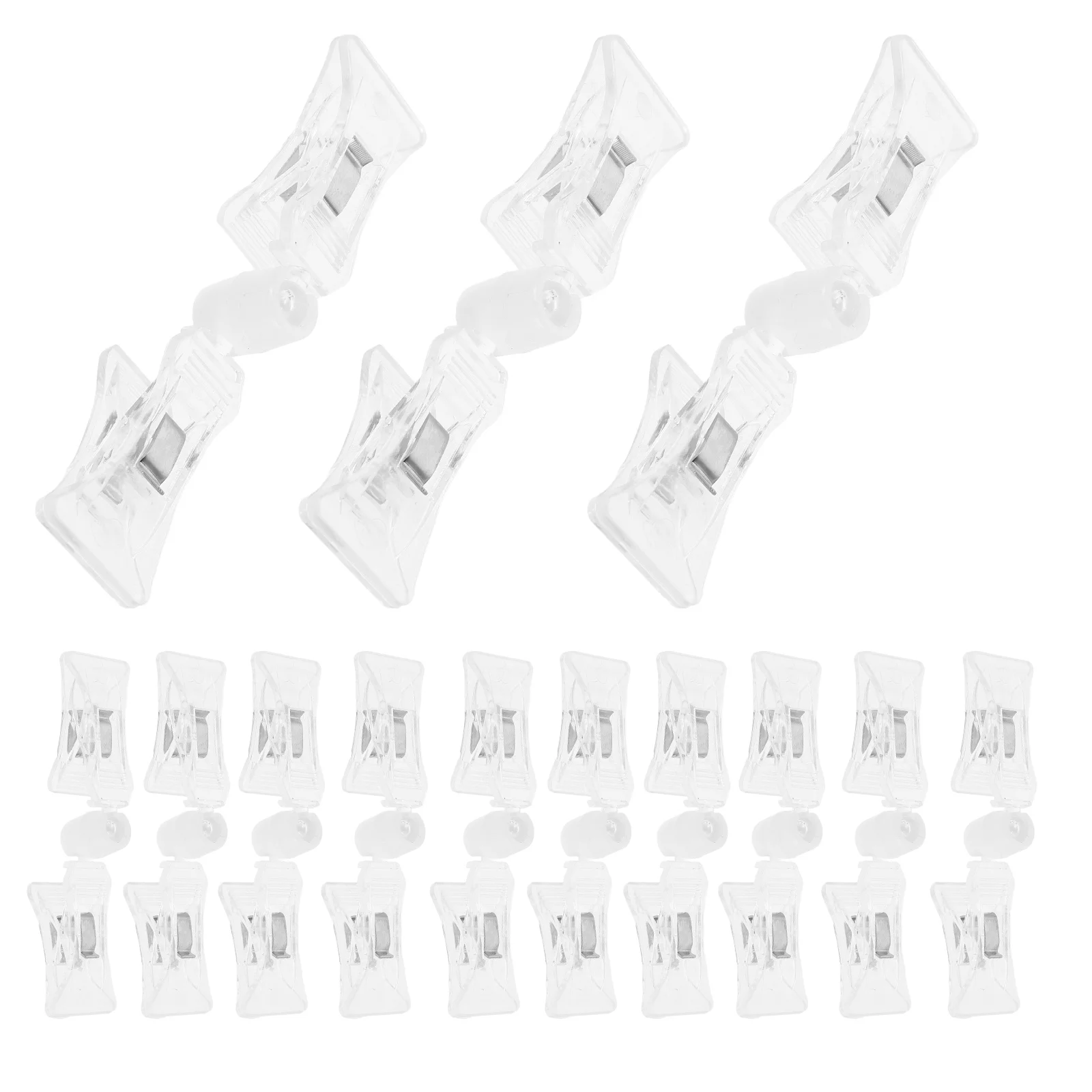 20 قطعة مشبك إعلان دوار واضح لحامل علامة الرف قابل للتعديل البلاستيك شارة السعر كليب عرض أداة تركيب مجاني التجزئة #1