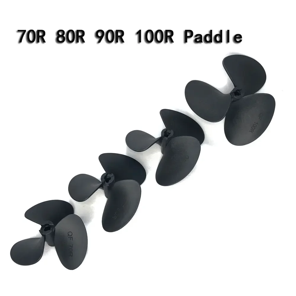 70mm 80mm 90mm 100mm CW/CCW 5.0mm Three Blades Glass Fiber Nylon Paddle Propeller for RC Boat Simulated Ship Underwater Drone