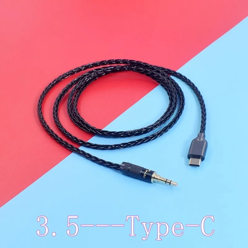 Audiophile 3.5mm TRS 4.4mm 6.35mm to USB-C Type-C Audio Cable for B&W BW PX8 PX7 S2e PI8 PI7 S2 Headphone Upgrade Cable