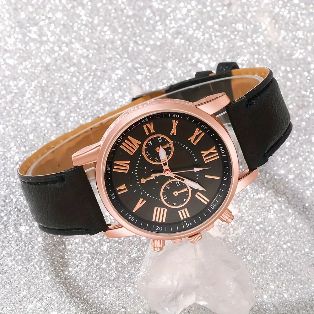 Women's Fashion Quartz Watch Set with Heart Shaped Jewelry Set - A Stylish and Simple Gift for Her