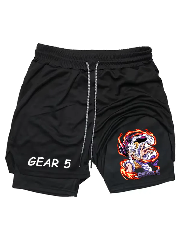 

Men's Anime Hunter x Hunter Gym Shorts Bilayer 2-in-1 Breathable Quick-drying Absorb Sweat Sports Short Gym Jogging Pantsdf0409