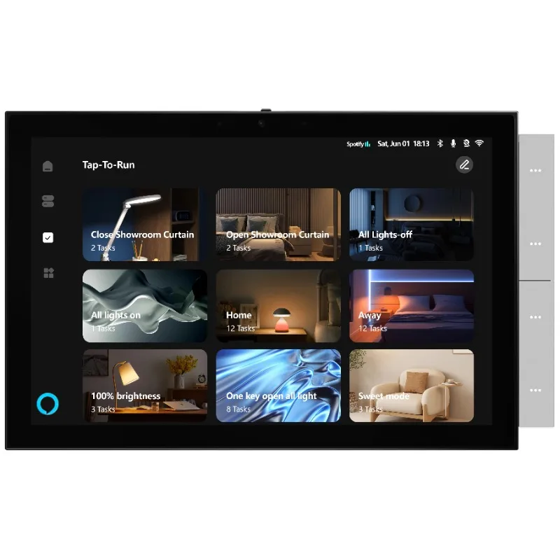

2025 New 10" Inch Smart Home System Camera Mobile Screen T2E WiFi Zigbee Gateway Tuya Central Control Panel Built In Alexa