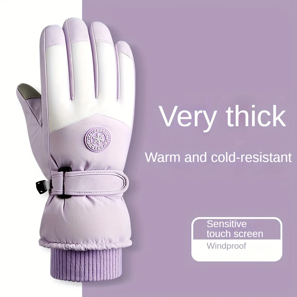 Herbst Winter Damen Handschuhe Touchscreen-fähig Winddicht Warm Reiten Schnee Spielen Herren und Damen Warme Handschuhe