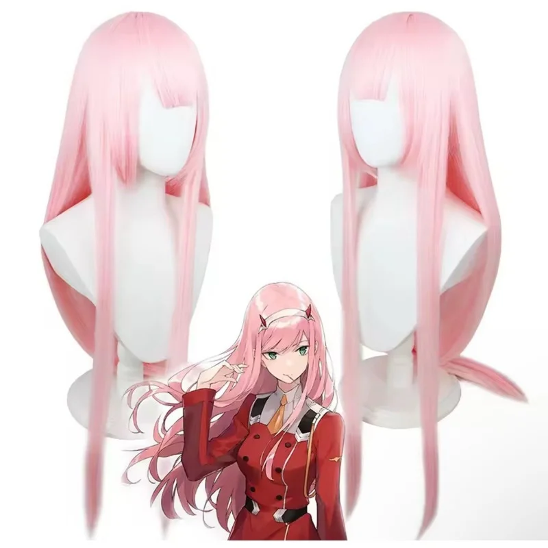 DARLING in the FRANXX Wigs Light Pink Zero Two Wig Party Costume Accessory