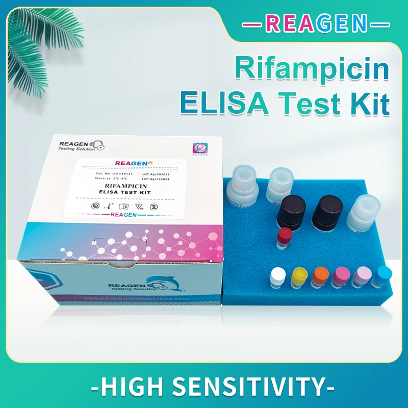 Manufacture Best Price Elisa Rifampicin Test Kit 96 Hole Easy-to-Use Fish, Shrimp Seafood Safety Analysis