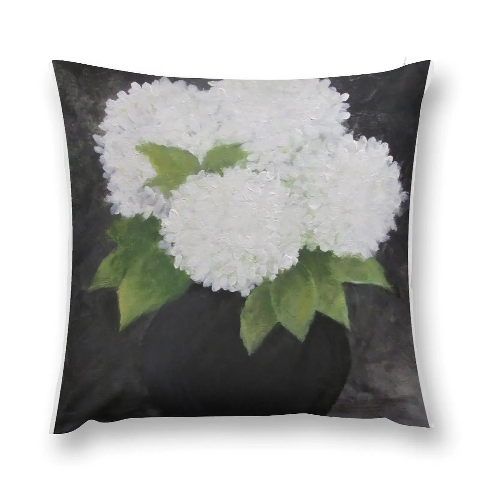 

White Hydrangeas Throw Pillow Pillow Covers Decorative Sofa Cushions Cover Pillowcase Cushion pillow