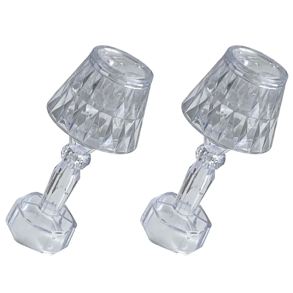 

2Pcs Electronic Table Lamp Simple Bedroom Night Light LED Atmosphere Light Warm Indoor Lighting Table Lamp