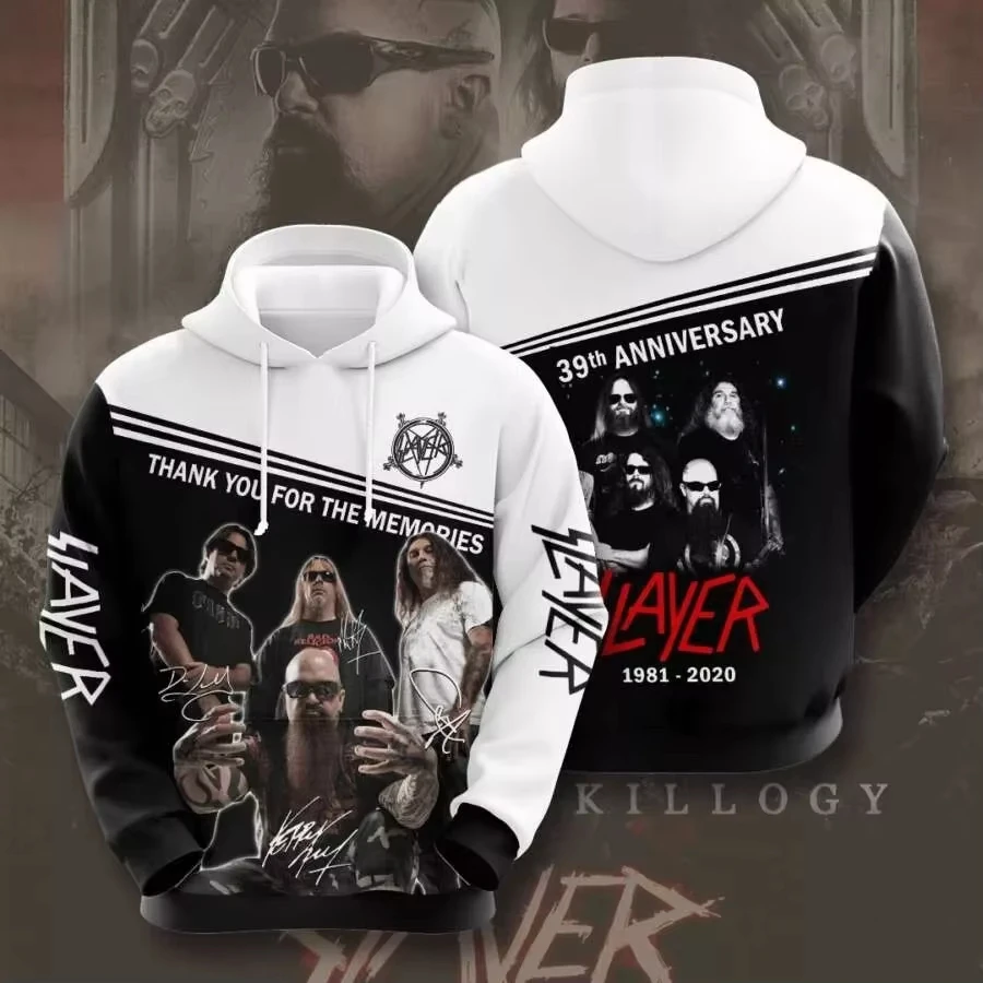 New Rock Band Slayer 3d Print Hoodie Men Women Fashion Full Sleeve Hoodie Sweatshirt Hip Hop Oversize Hoodie Men Tracksuit Skull