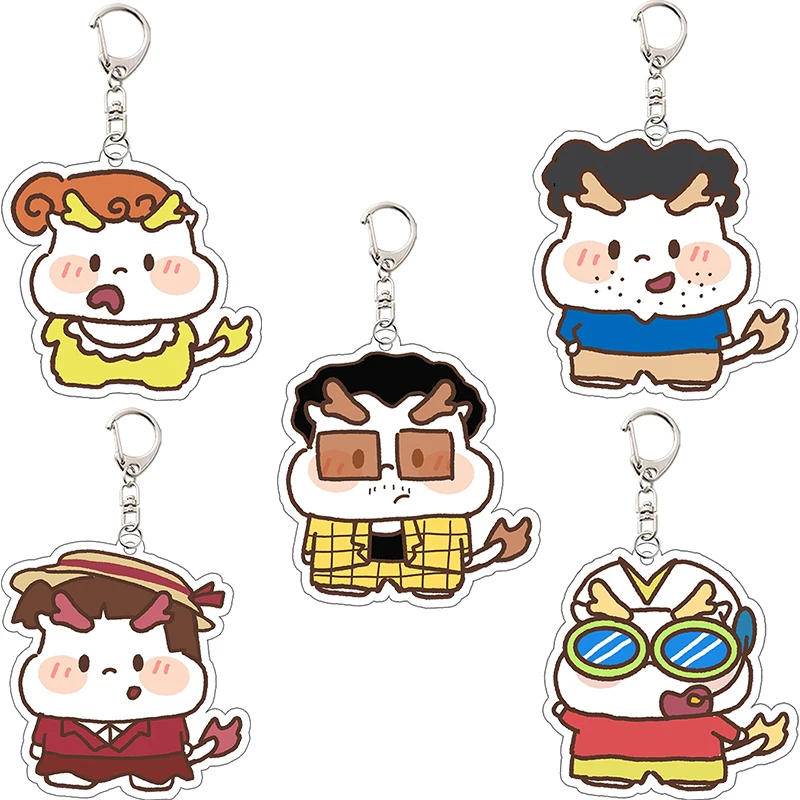 Crayon Shinchan Acrylic Kawaii Keychain School Bag Hanging Ornaments Versatile Accessories Decoration First Choice Birthday Gift