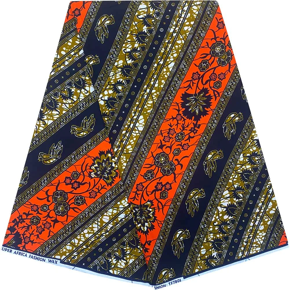 African Print Wax Fabric 100% Cotton for Casual Garment Craft with Geometric Patterns