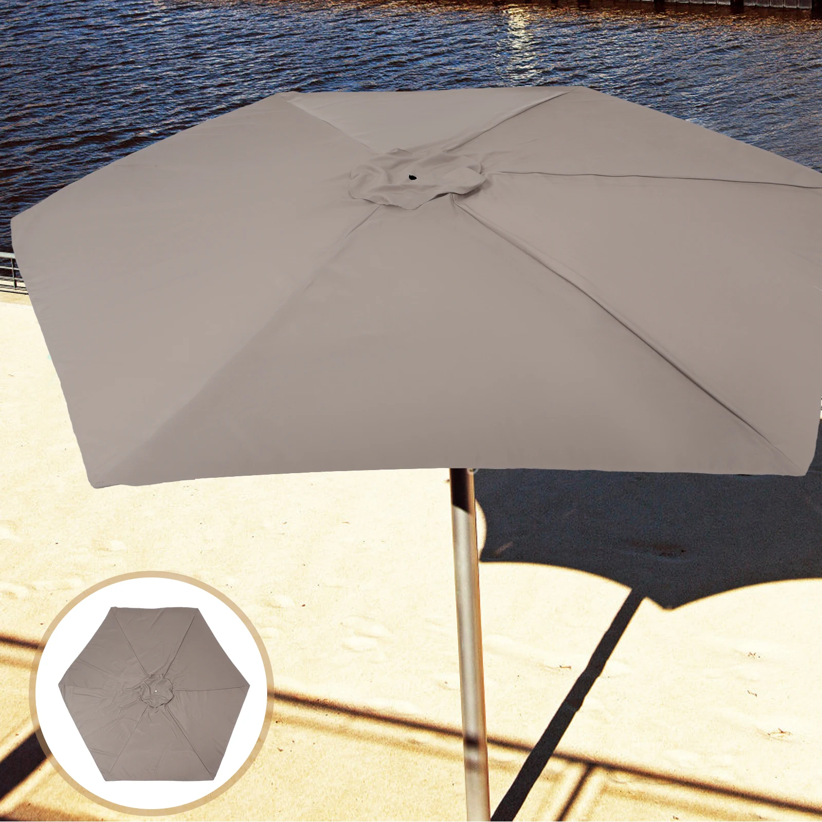 

Patio Umbrella Replacement 9 Waterproof Uv Resistant Canopy For Garden Outdoor Patio Yard Fabric Canopy Supply