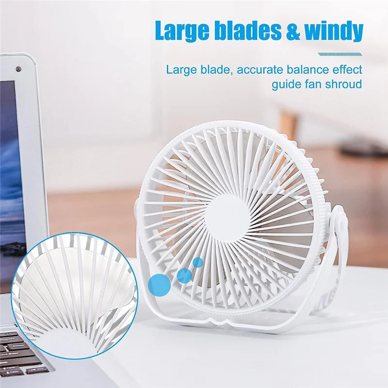 USB Fan Small Desk Table Fan Silent Powerful Portable Mini Cooling Fan Easy Storage