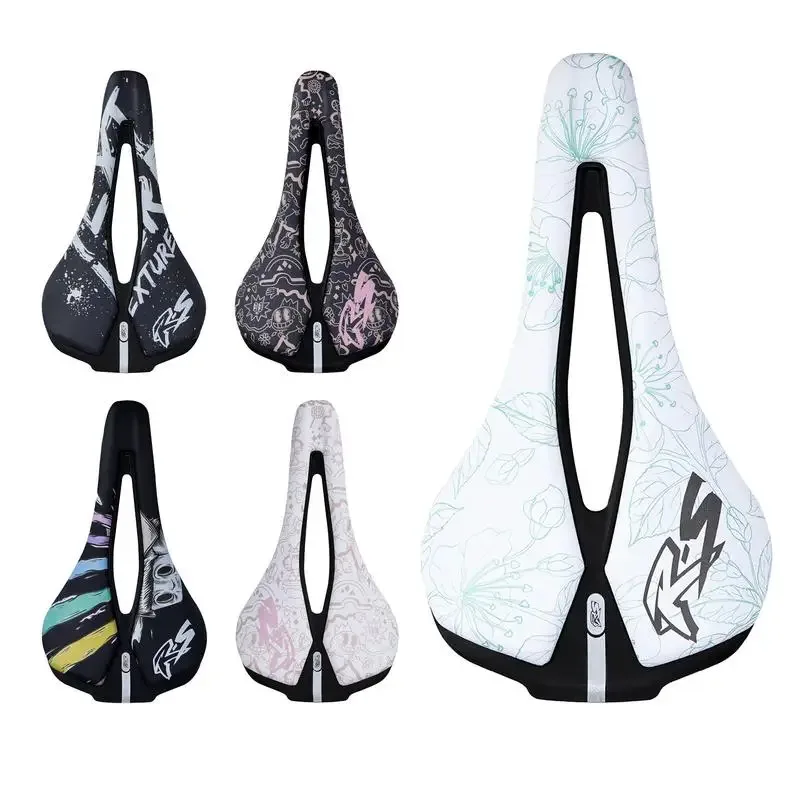 

ENLEE Bicycle Saddle MTB Mountain Road Bike Seat PU Leather Gel Filled Cycling Cushion Comfortable Shockproof Bicycle Saddle