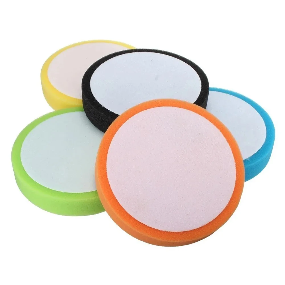 5 Pcs Polishing Foam Sponge Buffing Sponge Pads Tool 5inch/6inch Car Round Flat Polishing Pad For Polisher Tools Accessories