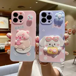 For Galaxy S8 S9 S10 S20 S21 S22 S23 FE Plus Lovely 3D Pig Cartoon Case Cute Silicone Cover For Samsung Note 10 20 Ultra 8 9