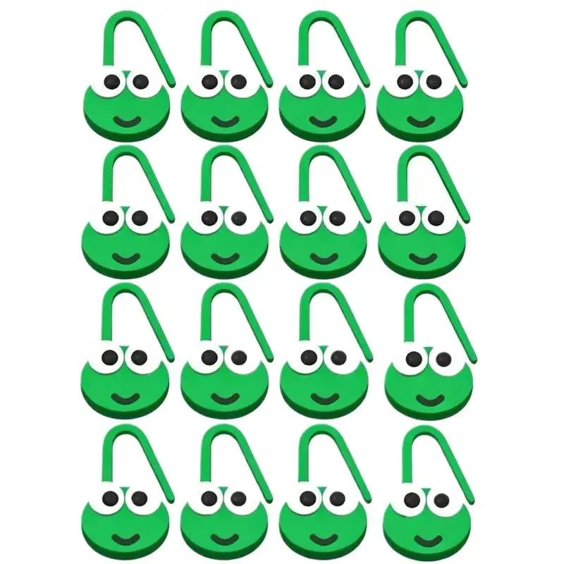 Verriegelbare Häkelmarkierer 10/20 Stück Kawaii Cartoon Frosch Niedliche Rutschfeste Clips für Strick- und DIY-Nähprojekte – Detail 7