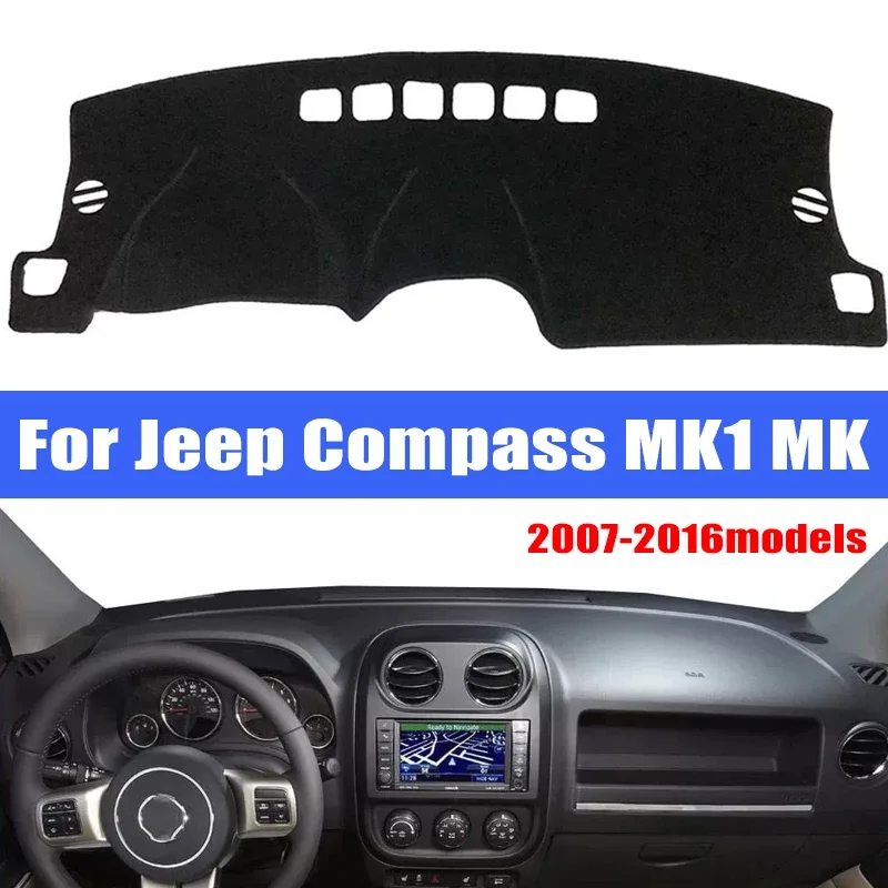 

Car Dashboard Cover Sun Shade Mats Avoid Light Pads Instrument Panel Protective For Jeep Compass MK1 MK 2007-2016 Model