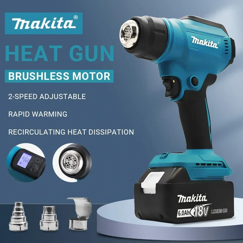 

Makita 550°C Temperature Control Heat Gun 18V Cordless Handheld Hot Air Gun With LED Display Soldering Thermal Blower New、