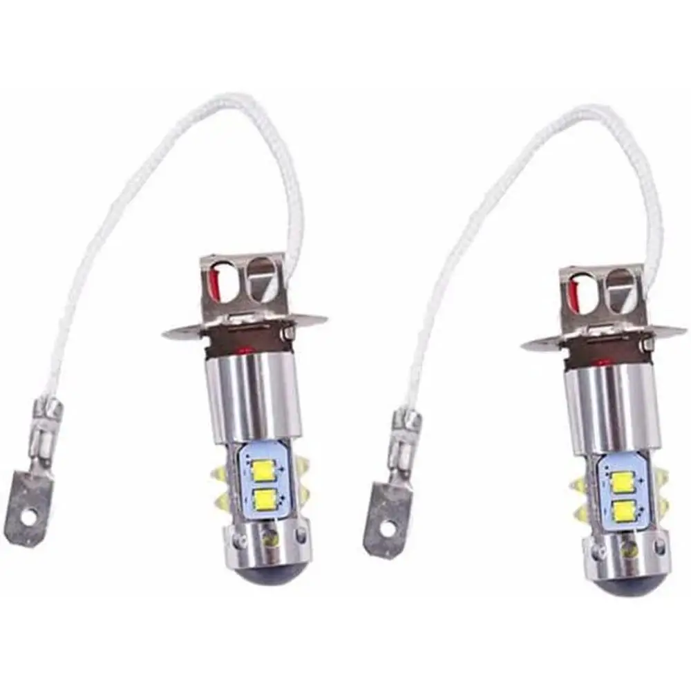 2Pcs 12-24V 10W/15W  LED Fog Light Bulbs H1 H3 881 889 880 899 3000K Yellow / 6000K White For Trucks Vans SUVs Motorcycles